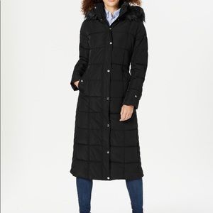 Calvin Klein longline parka w/ removable hood